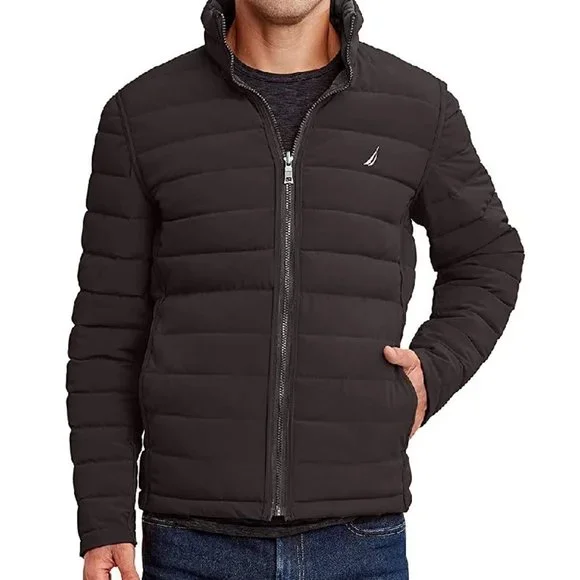 Nautica Jackets Coats Nautica Mens Reversible Midweight Puffer Jacket Poshmark